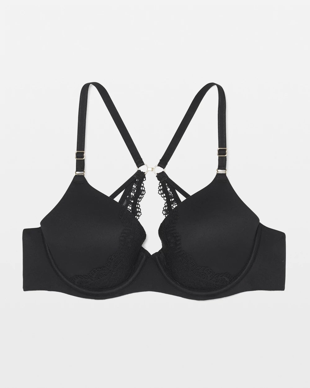 Perfect Coverage Convertible Bra with Lace back - BLACK | Soma Online